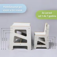 Rastući Montesori sto i stolica 